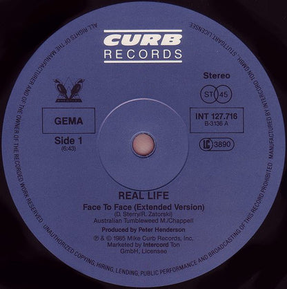 Real Life : Face To Face (12", Maxi)
