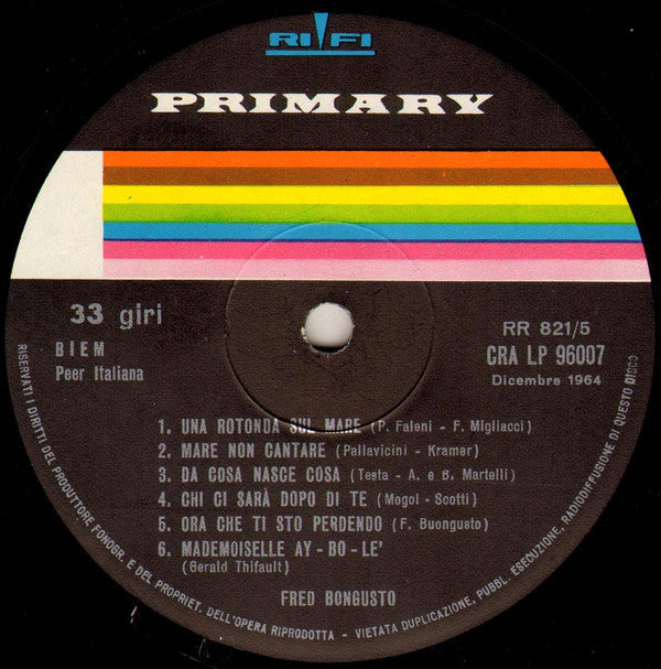 Fred Bongusto : Le Canzoni Di Fred Bongusto (LP, Album)
