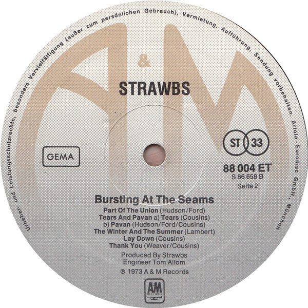 Strawbs : Bursting At The Seams (LP, Album, RE)