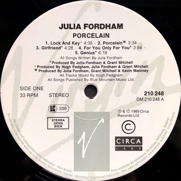Julia Fordham : Porcelain (LP, Album)