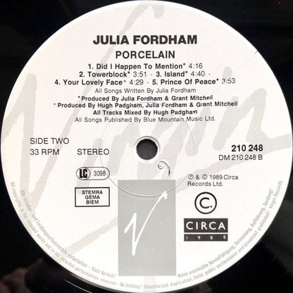 Julia Fordham : Porcelain (LP, Album)