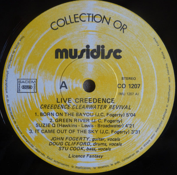 Creedence Clearwater Revival : Live Creedence (LP, Comp, RE)