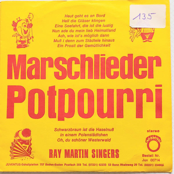 Ray Martin Singers : Marschlieder-Potpourri (7", Single)