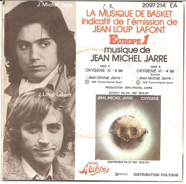 Jean Michel Jarre* : Oxygene (La Musique De Basket) (7", Single)