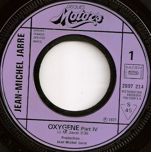 Jean Michel Jarre* : Oxygene (La Musique De Basket) (7", Single)
