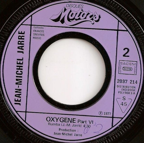 Jean Michel Jarre* : Oxygene (La Musique De Basket) (7", Single)