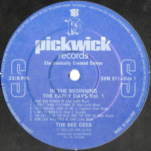 Bee Gees : In The Beginning - The Early Days Vol. 1 (LP, Comp)
