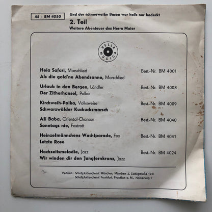 Casimir Und Ein Paar Musikanten* : ...Und Der Schneeweiße Busen War Halb Nur Bedeckt 2. Teil (7", Single)