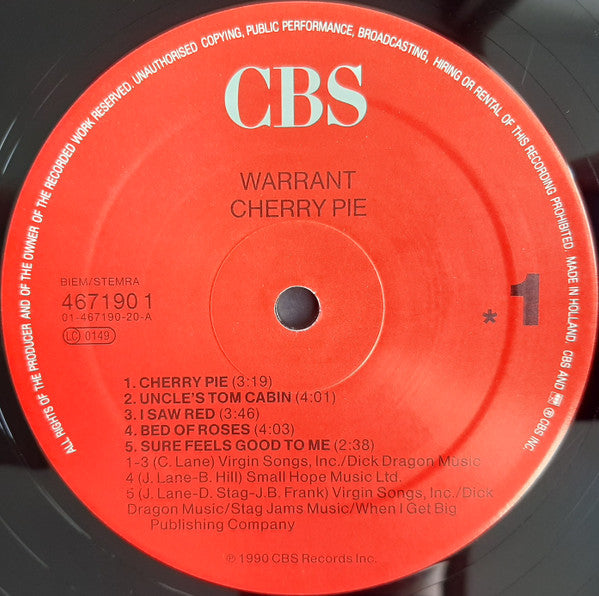 Warrant : Cherry Pie (LP, Album)