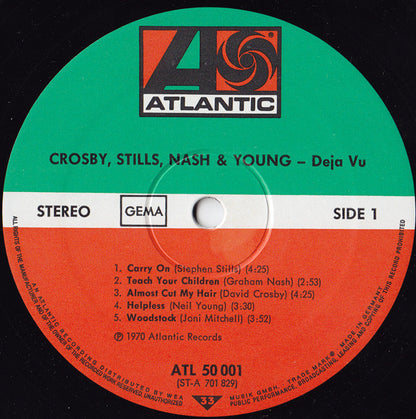 Crosby, Stills, Nash & Young : Déjà Vu (LP, Album, RE, Gat)