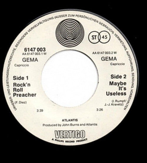 Atlantis (12) : Rock'n Roll Preacher (7", Single)