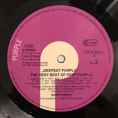 Deep Purple : Deepest Purple : The Very Best Of Deep Purple (LP, Comp)