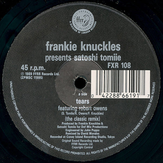 Frankie Knuckles Presents Satoshi Tomiie : Tears (The Classic Remix) (12")