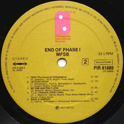 MFSB : End Of Phase I - A Collection Of Their Greatest Hits (LP, Comp)