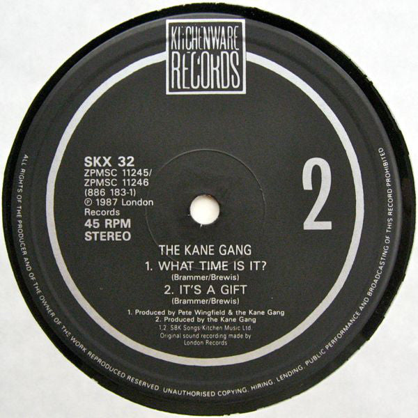 The Kane Gang : What Time Is It? (12")