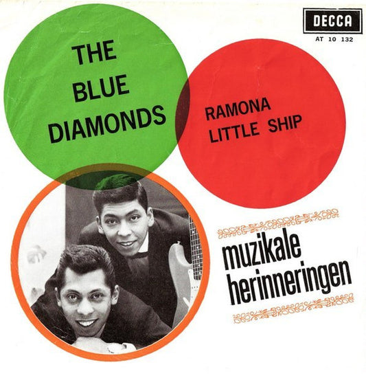 The Blue Diamonds : Ramona / Little Ship (7", Single, RE)