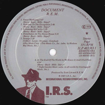 R.E.M. : Document (LP, Album, RE, RP)