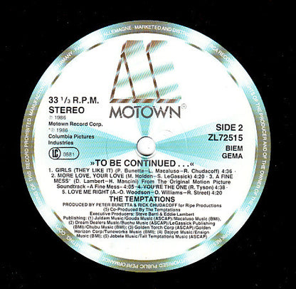 The Temptations : To Be Continued... (LP, Album)