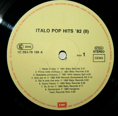Various : Italo Pop Hits '82 - Folge 2 (LP, Comp)