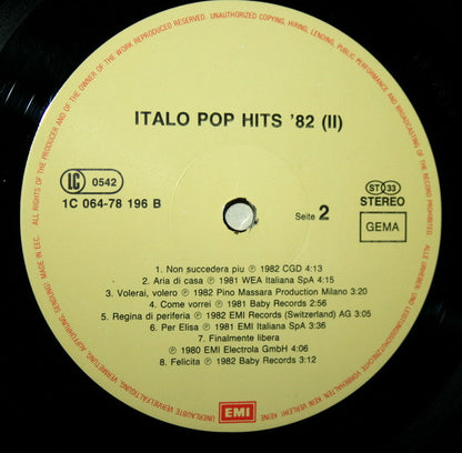 Various : Italo Pop Hits '82 - Folge 2 (LP, Comp)