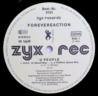 Forevereaction : B.E.D. '34 / U People (12")