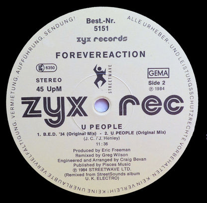 Forevereaction : B.E.D. '34 / U People (12")