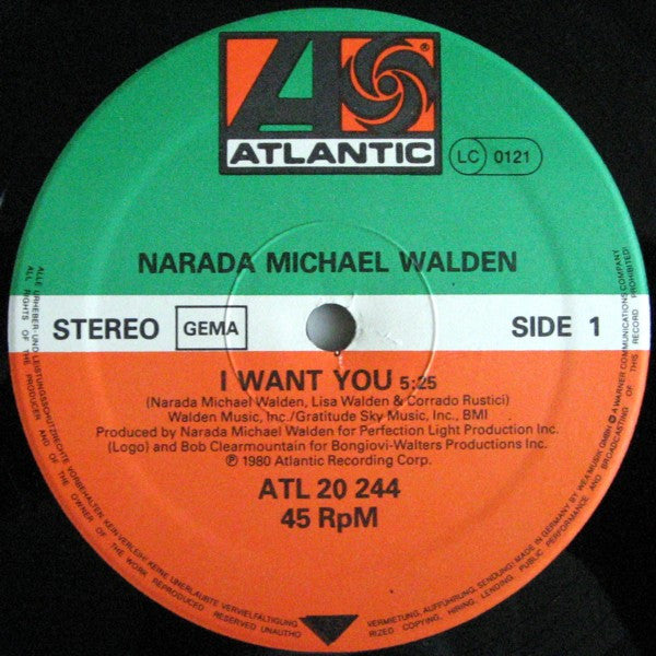 Narada Michael Walden : I Want You (12")