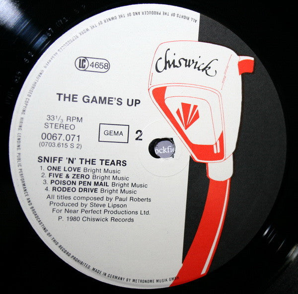 Sniff 'n' The Tears : The Game's Up (LP, Album)