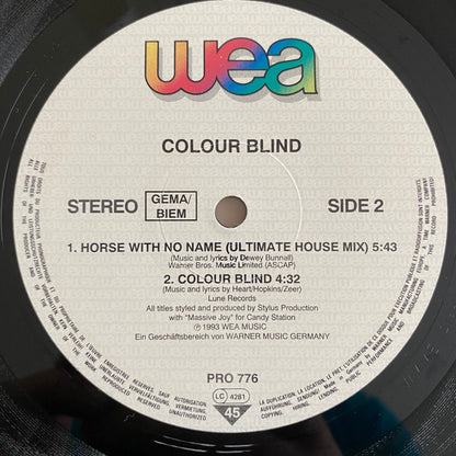Colour Blind : Horse With No Name (12", Promo)