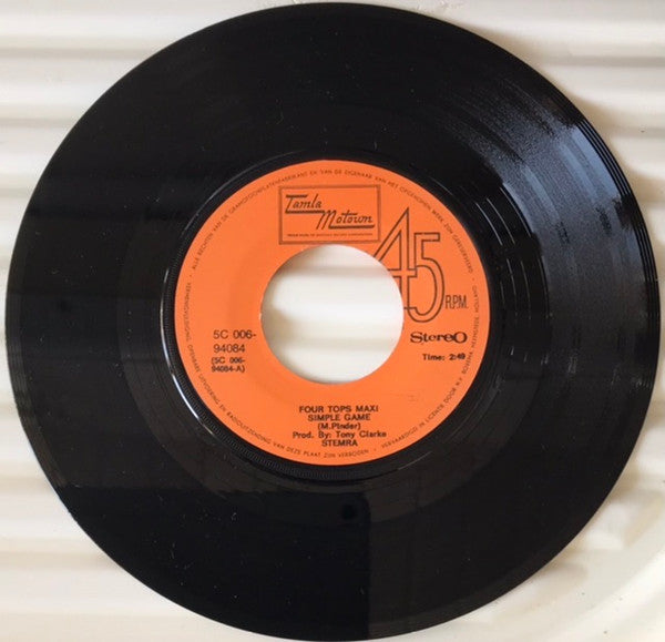 Four Tops : Simple Game (7", Maxi)