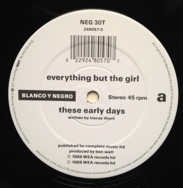 Everything But The Girl : These Early Days (12", Dam)