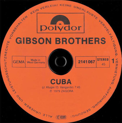 Gibson Brothers : Cuba (12", Maxi)