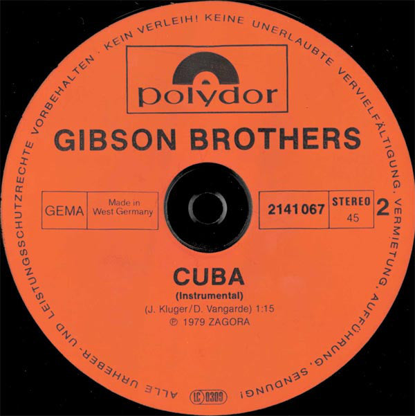 Gibson Brothers : Cuba (12", Maxi)