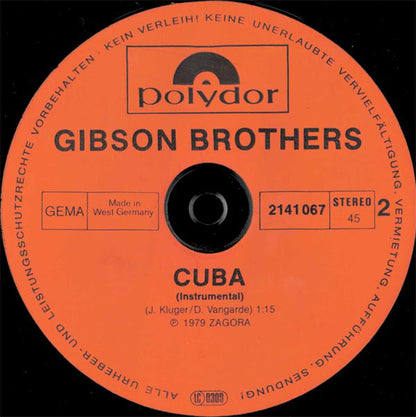 Gibson Brothers : Cuba (12", Maxi)