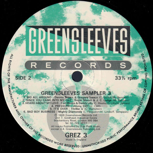 Various : Greensleeves Sampler 3 (LP, Smplr)