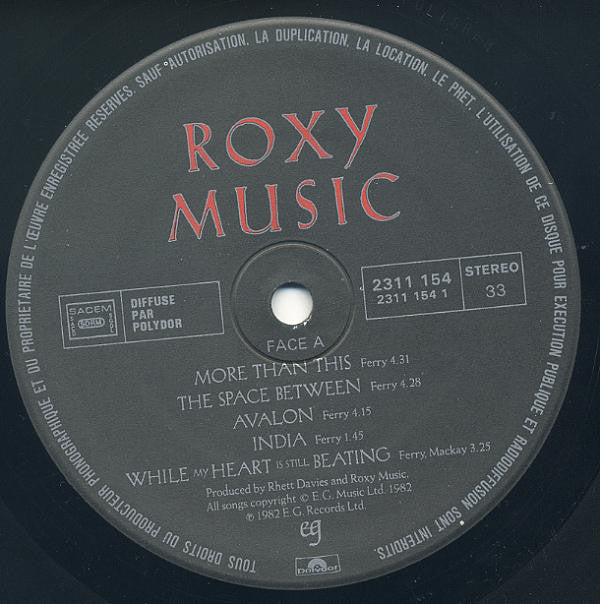 Roxy Music : Avalon (LP, Album)