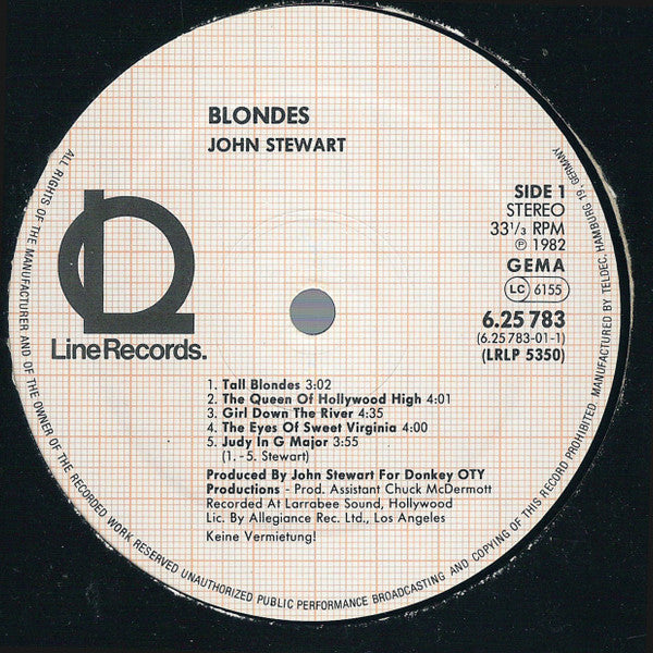 John Stewart (2) : Blondes (LP, Album, RE)