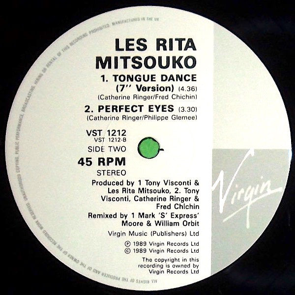 Les Rita Mitsouko : Tongue Dance (12")