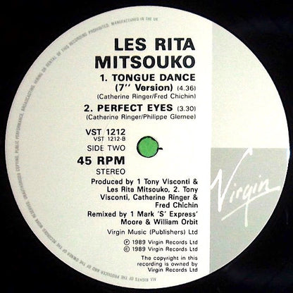 Les Rita Mitsouko : Tongue Dance (12")