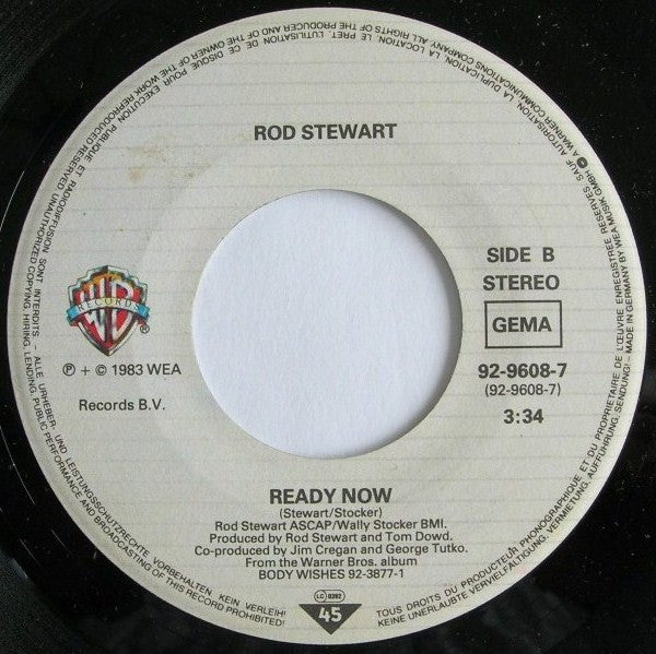 Rod Stewart : Baby Jane (7", Single, TEL)