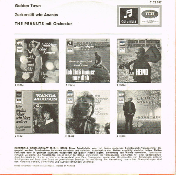 The Peanuts : Golden Town (7", Single)