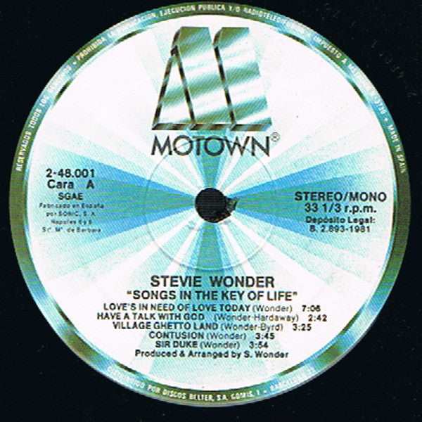 Stevie Wonder : Songs In The Key Of Life (2xLP, Album, RE, Gat)