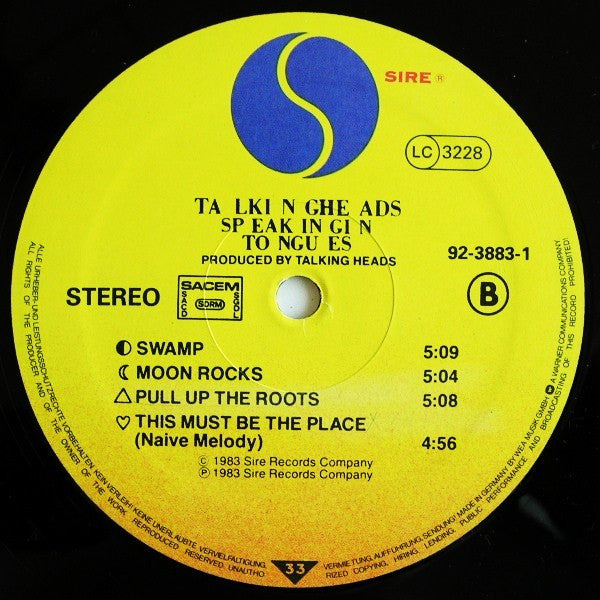 Talking Heads : Speaking In Tongues (LP, Album)