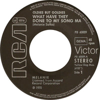 Melanie (2) : What Have They Done To My Song Ma / Nickel Song (7", Single)