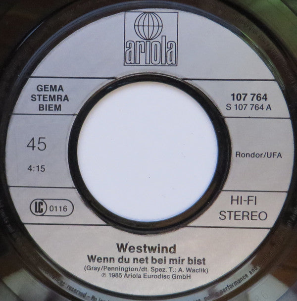 Westwind (7) : Wenn Du Net Bei Mir Bist (7", Single)