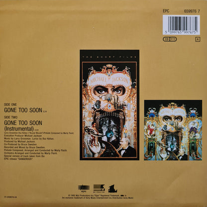 Michael Jackson : Gone Too Soon (7", Single, Sol)