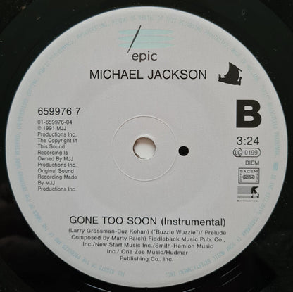 Michael Jackson : Gone Too Soon (7", Single, Sol)