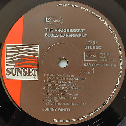 Johnny Winter : The Progressive Blues Experiment (LP, Album, RE)