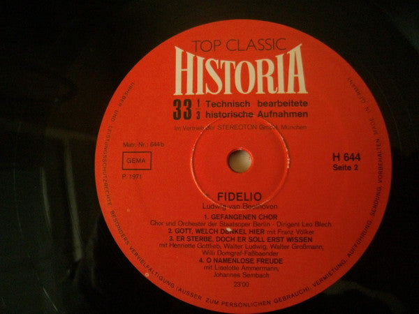 Ludwig van Beethoven, Franz Völker, Adele Kern, Frida Leider, Friedrich Schorr, Johannes Sembach, Richard Mayr : Fidelio (LP, Comp, Mono)