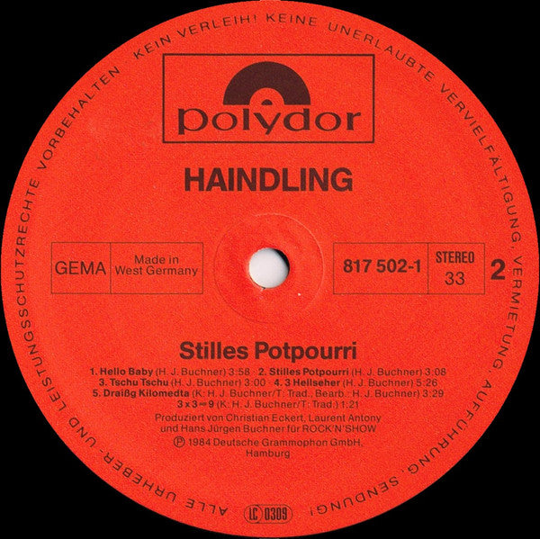 Haindling : Stilles Potpourri (LP, Album)